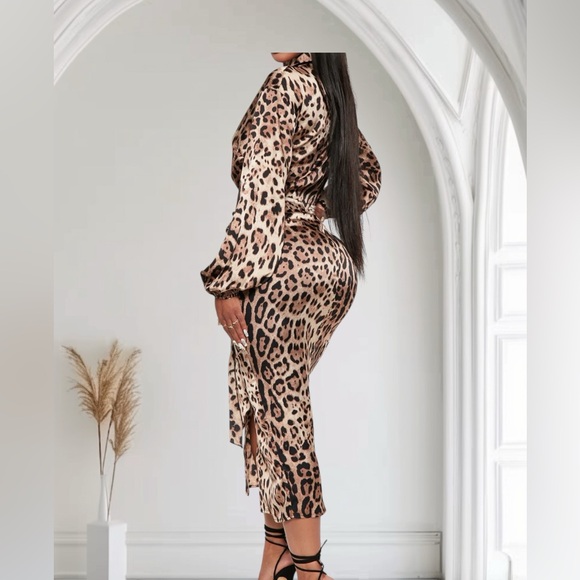 Leopard Print Midi Dress - Picture 2 of 3